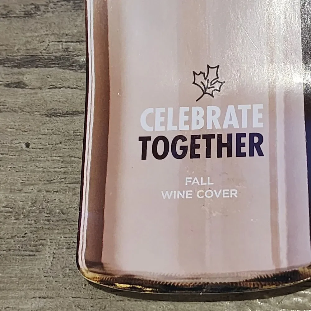 NWT Celebrate Together Fall Owl Wine Bottle Cover for Autumn Thanksgiving Dinner